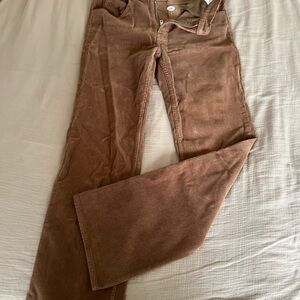 Brandy Melville Tan Corduroy Straight Leg Jeans